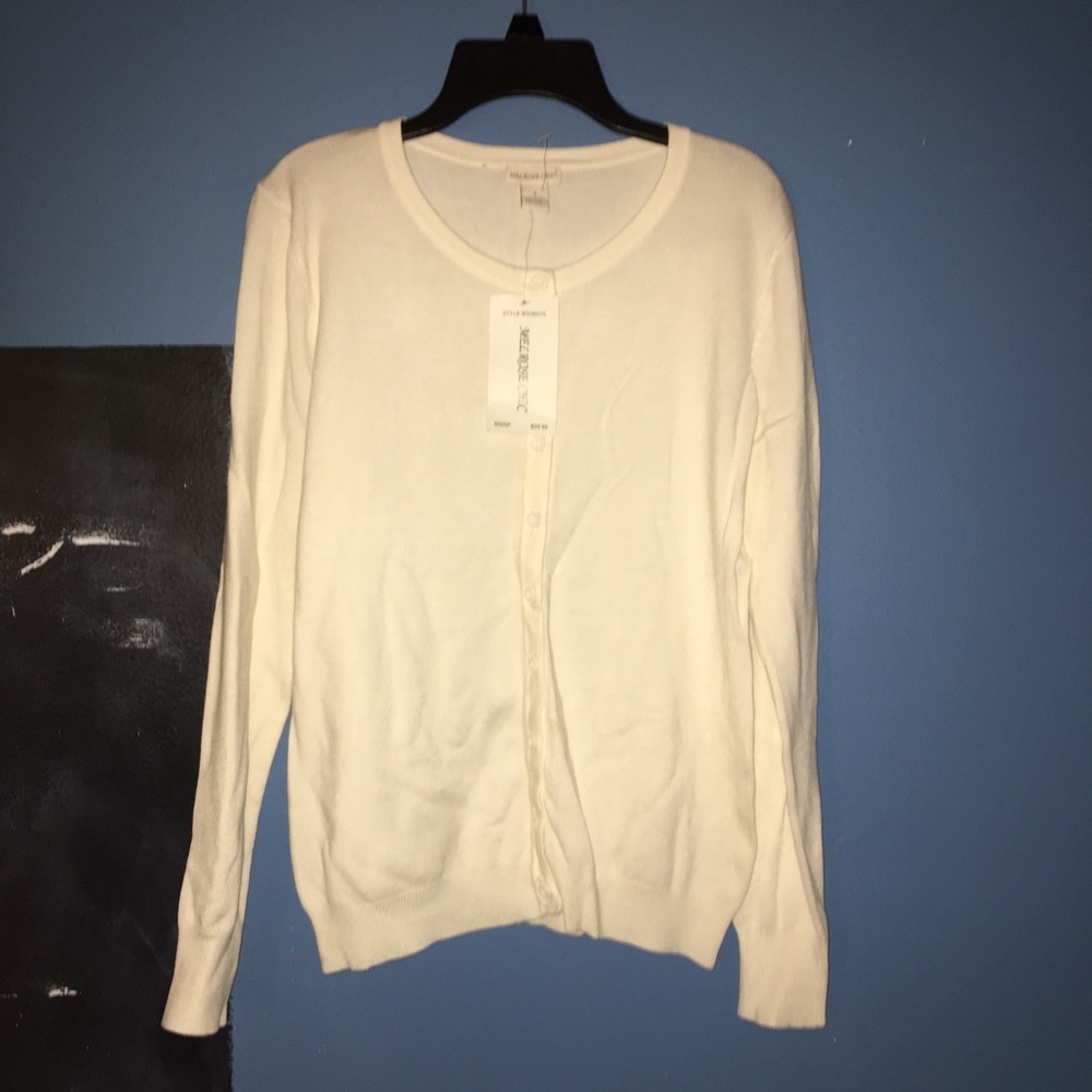 White Buttoned Cardigan